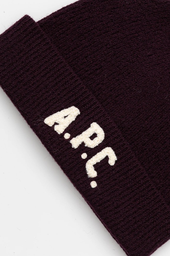 Akcesoria A.P.C. czapka wełniana bonnet axel WVBDK.M25111 fioletowy
