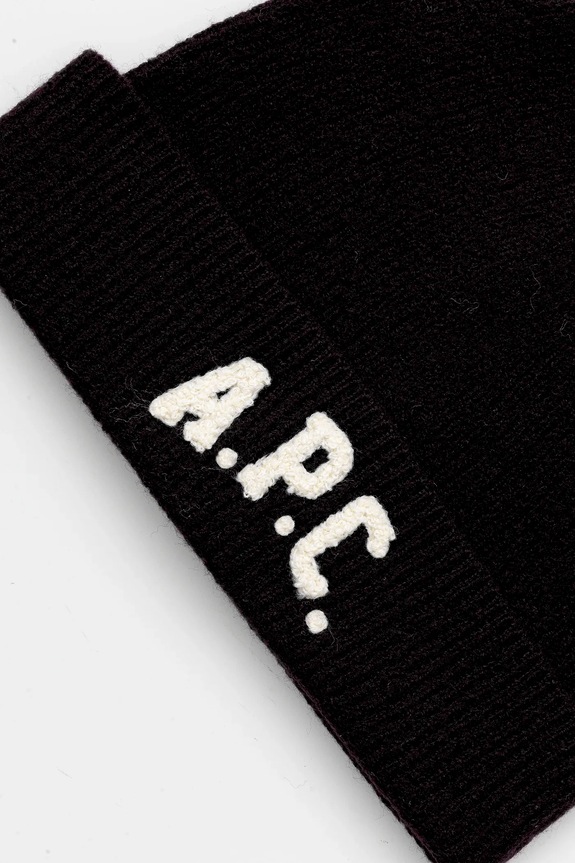 Akcesoria A.P.C. czapka wełniana bonnet axel WVBDK.M25111 czarny