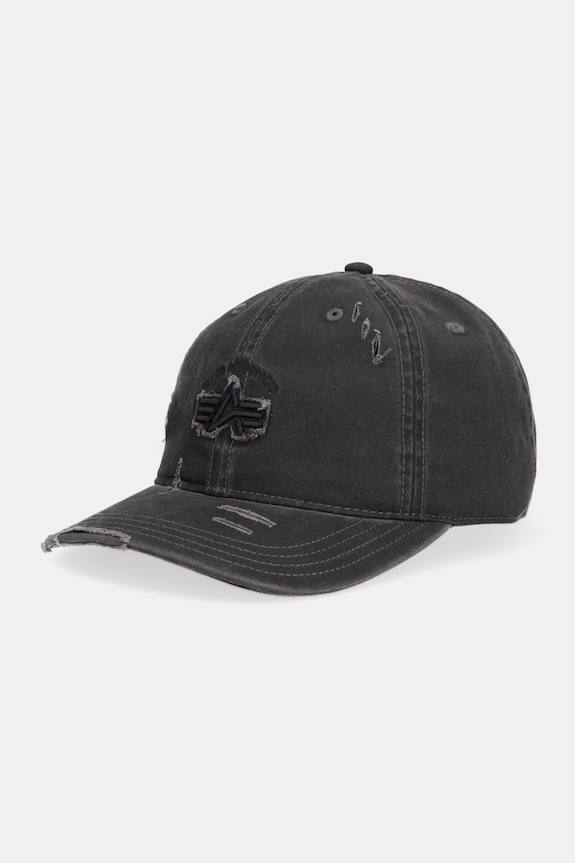 Alpha Industries czapka z daszkiem bawełniana aplikacja szary 258901.03