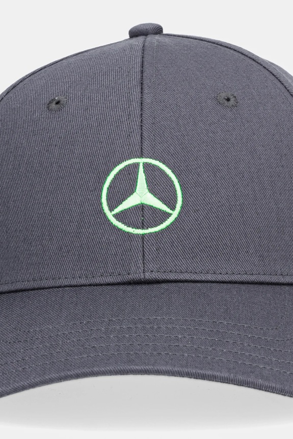 Pamučna kapa sa šiltom adidas x Mercedes JZ2548 siva AW25