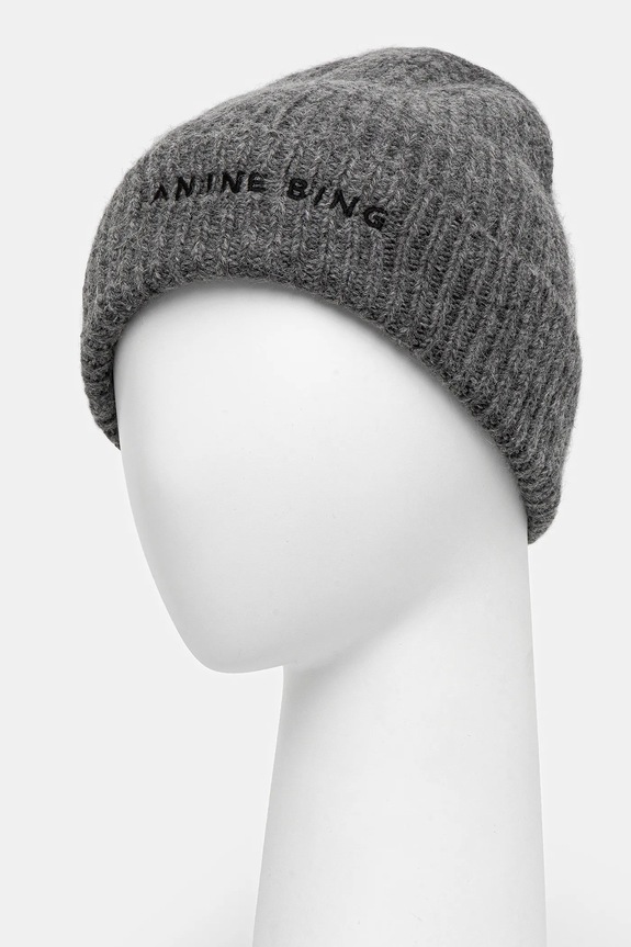 Anine Bing hat with wool elia A.12.10621 gray AW25