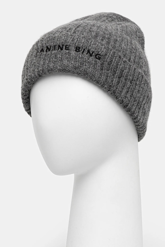 Anine Bing hat with wool elia A.12.10621 gray AW25