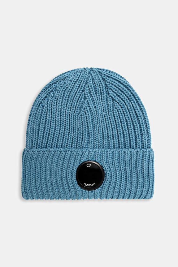 Vunena kapa C.P. Company bez uzorka plava 19CMAC739A005509A