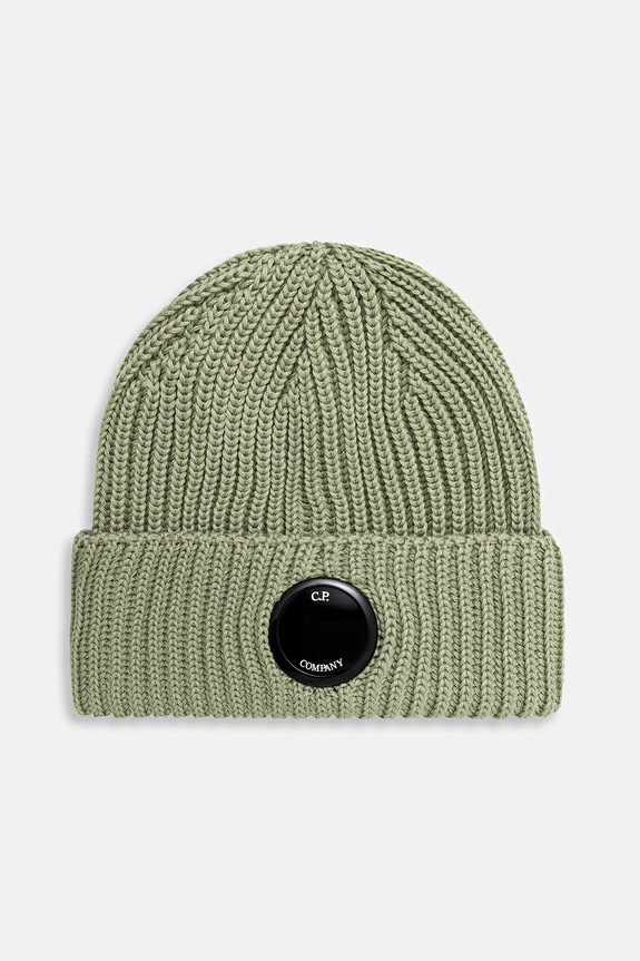 Vunena kapa C.P. Company bez uzorka zelena 19CMAC739A005509A