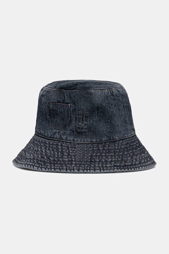 Pamučni šešir Rick Owens DRKSHDW Gilligan Hat bez uzorka plava DA02E7479.DGY