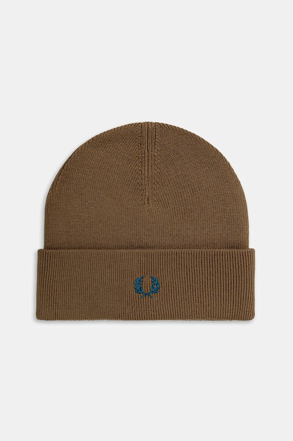 Fred Perry czapka z wełną aplikacja brązowy C8161