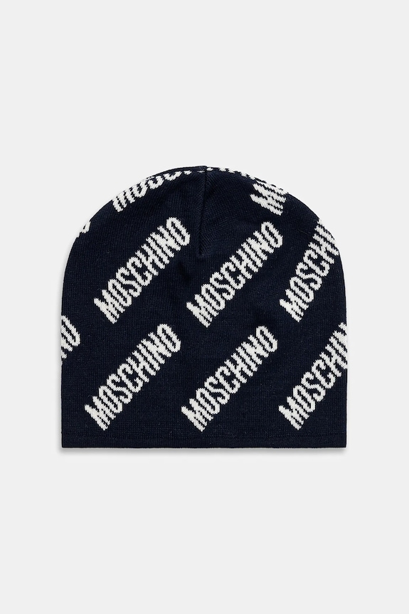 Moschino czapka z wełną cienka granatowy M5859.60112