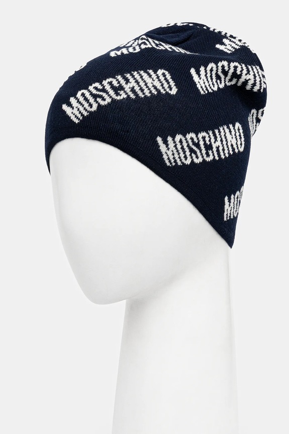 Moschino czapka z wełną M5859.60112 granatowy AW25