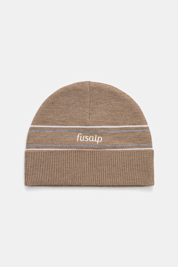 Fusalp czapka z dodatkiem wełny Retro cienka brązowy I3714