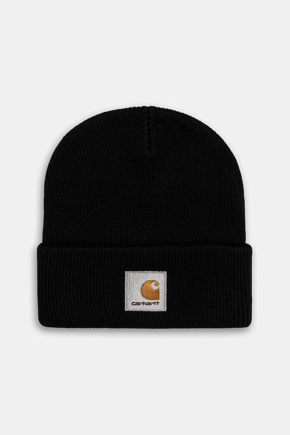 Памучна шапка Carhartt WIP Ohio Beanie изчистен черен I035430.89XX