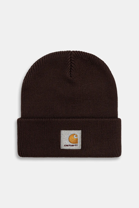 Carhartt WIP berretto in cotone Ohio Beanie applique marrone I035430.33HXX