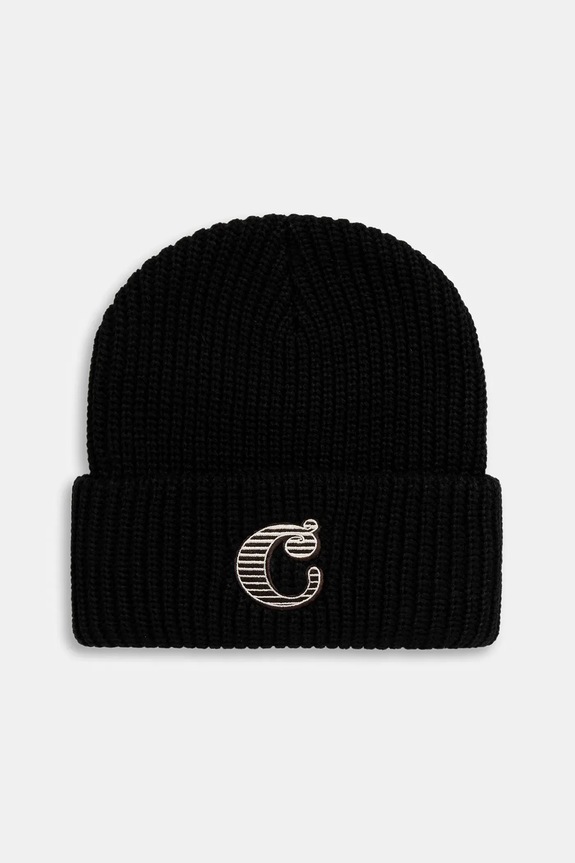 Carhartt WIP beanie Cold World Beanie plain black I035604.89XX