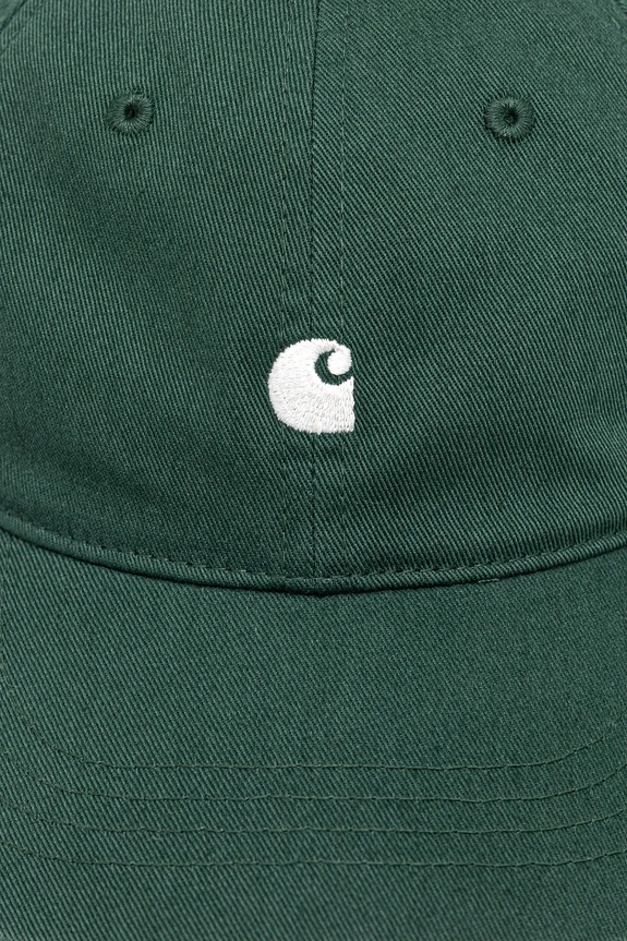 Бавовняна бейсболка Carhartt WIP Madison Logo Cap I023750.36IXX зелений AW25
