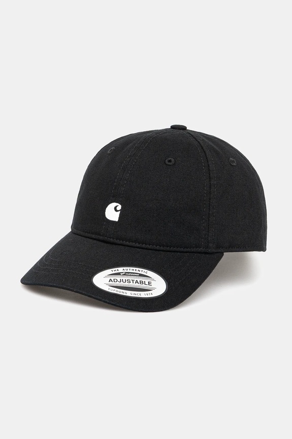 Бавовняна бейсболка Carhartt WIP W' Madison Logo Cap бавовна чорний I034606.K02XX