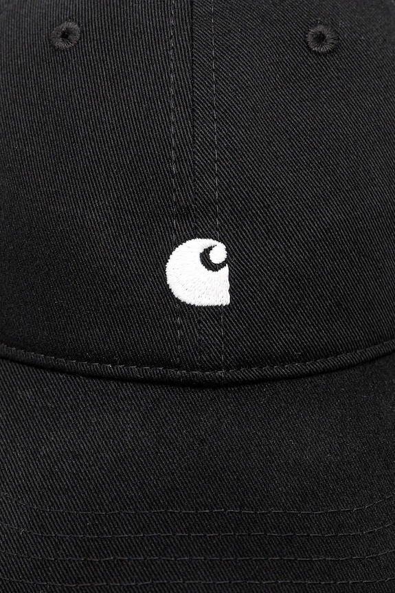 Бавовняна бейсболка Carhartt WIP W' Madison Logo Cap I034606.K02XX чорний AW25
