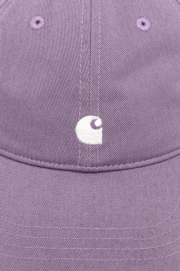 Памучна шапка с козирка Carhartt WIP W' Madison Logo Cap I034606.38NXX виолетов AW25