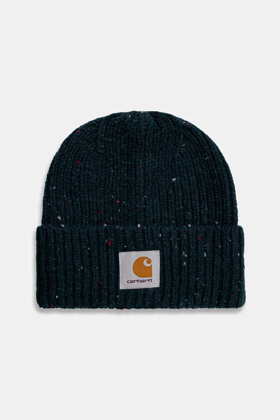 Carhartt WIP hat with wool Anglistic Beanie melange turquoise I013193.3ARXX