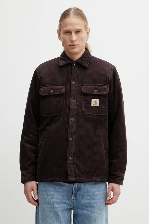 Pamučna jakna Carhartt WIP Whitsome Shirt Jac lagana podstava ljubičasta I028827.33HXX