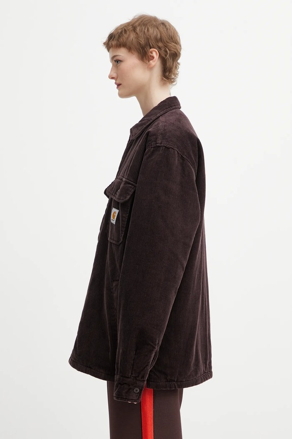 Pamučna jakna Carhartt WIP Whitsome Shirt Jac ljubičasta I028827.33HXX