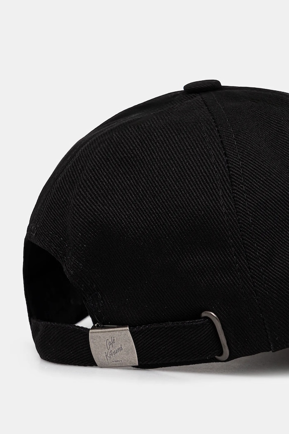 Accessories Café Kitsuné cotton baseball cap CKNU06102WW0096 black