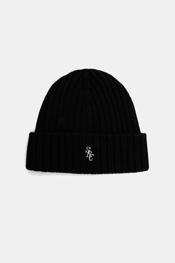 Sporty & Rich wool beanie SRC Cashmere wool black AC06667302BA01