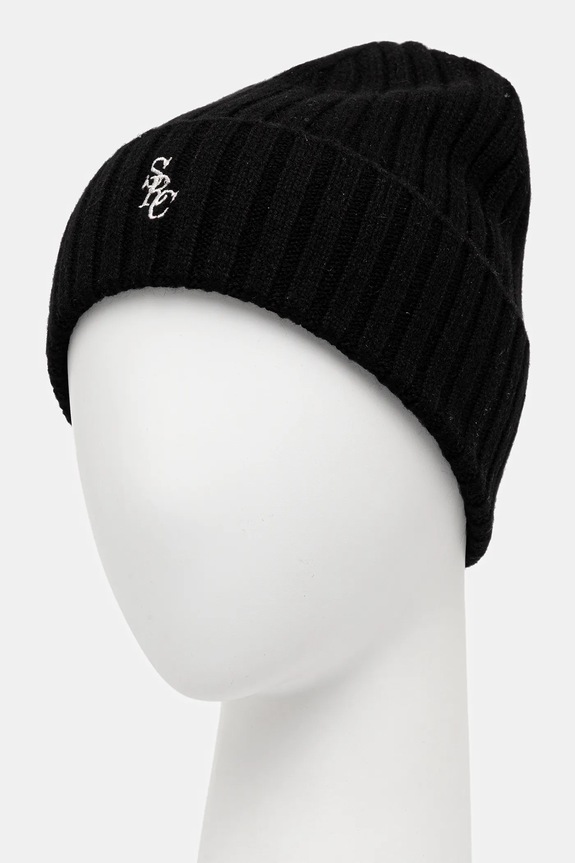 Sporty & Rich wool beanie SRC Cashmere AC06667302BA01 black AW25