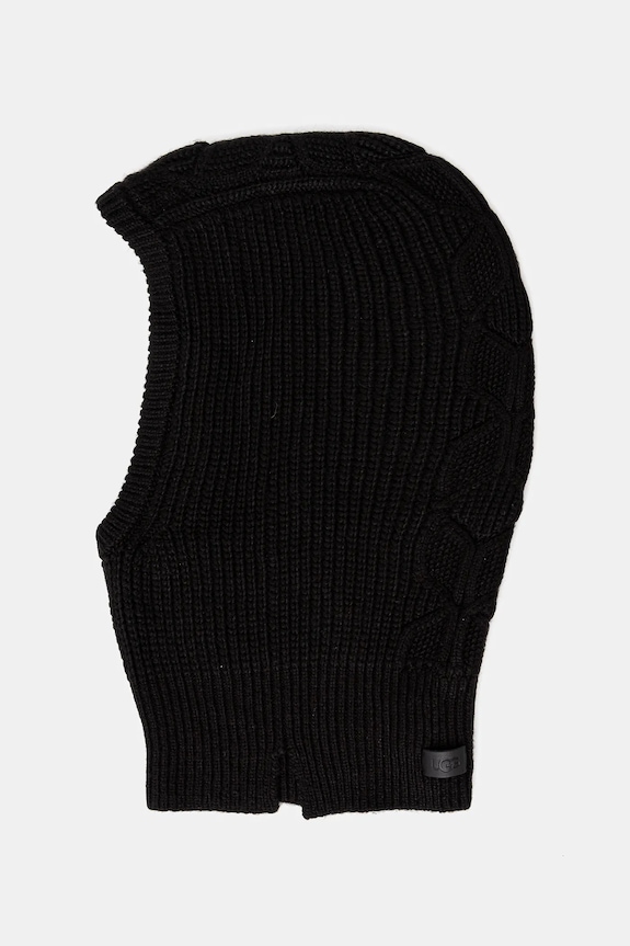 Kapuce z vlněné směsi UGG CABLE hrubá černá 102740