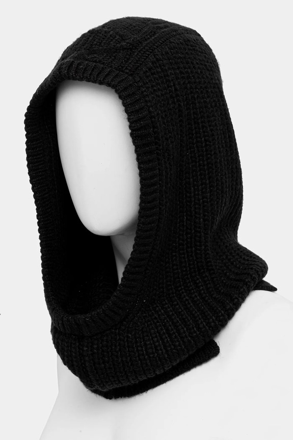 Kapuce z vlněné směsi UGG CABLE 102740 černá AW25
