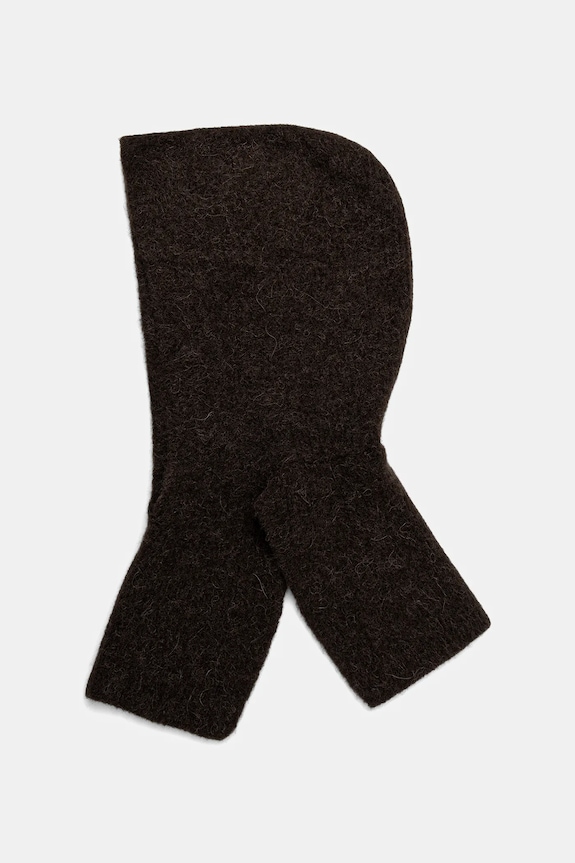 Balaklava s dodatkom vune American Vintage VITO22B smeđa AW25