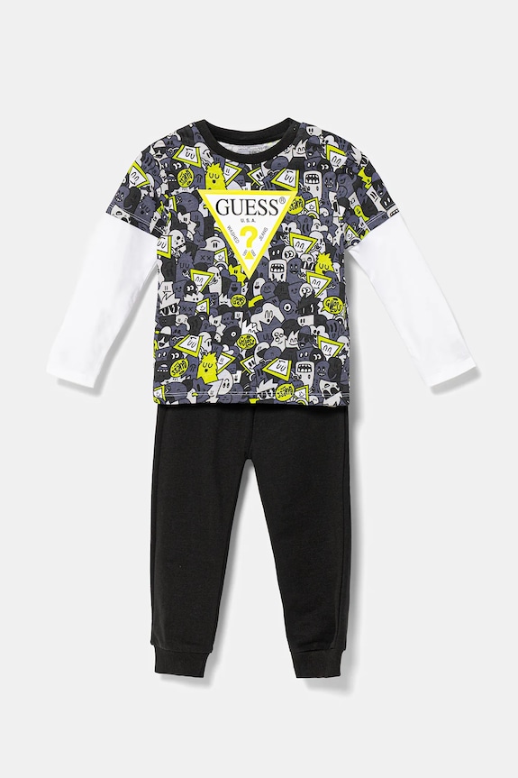 Pamučni komplet za bebe Guess Planet friendly zelena I5YG00.K8HM4.9BYA