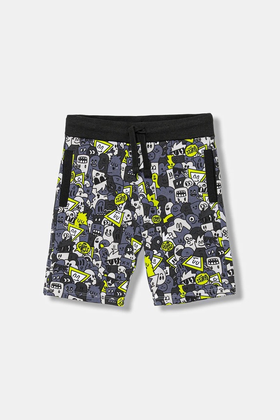 Παιδικό βαμβακερό σορτς Guess εμπριμέ πράσινο N5YD00.KA6R4.9BYA