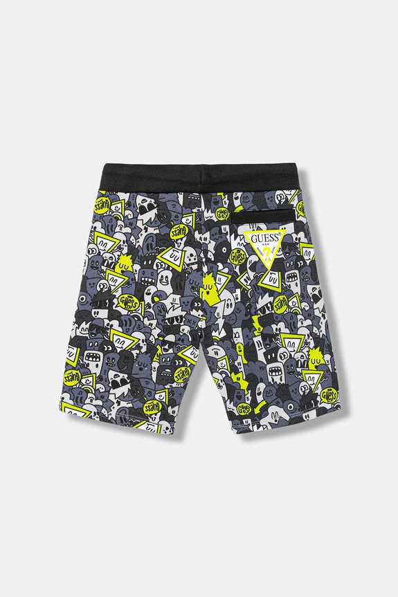 Παιδικό βαμβακερό σορτς Guess N5YD00.KA6R4.9BYA πράσινο AW25