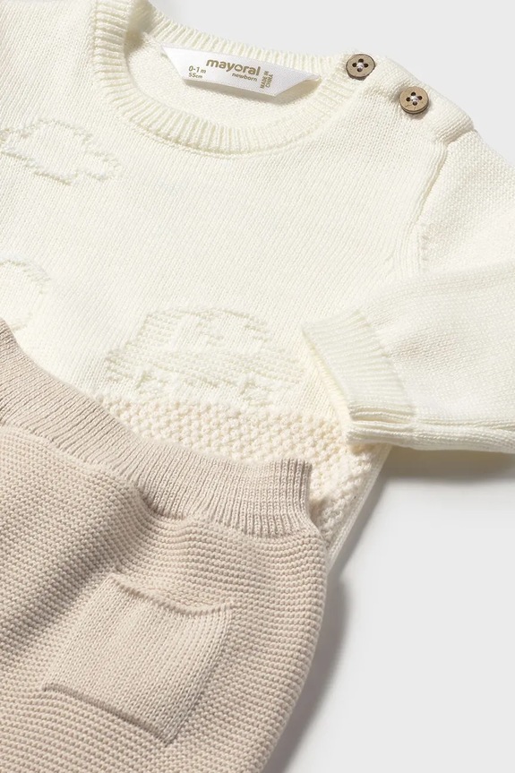 Chłopiec Mayoral Newborn komplet niemowlęcy 2563.1B.Newborn.9BYA beżowy