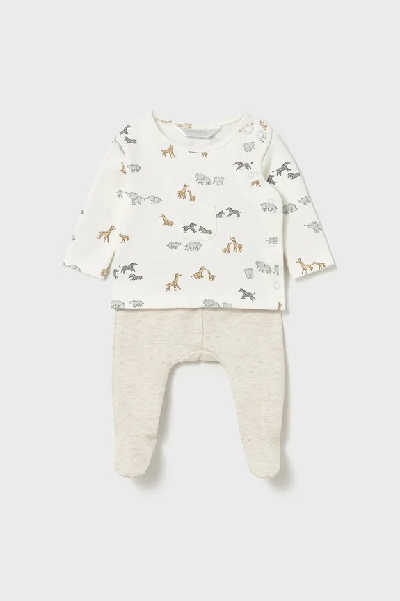 Σετ μωρού Mayoral Newborn 2-pack εμπριμέ μπεζ 2567.1G.Newborn.9BYA