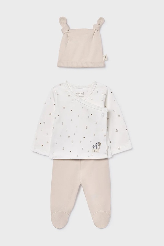 Komplet za dojenčka Mayoral Newborn Z elastanom bež 9980.1A.Newborn.9BYA