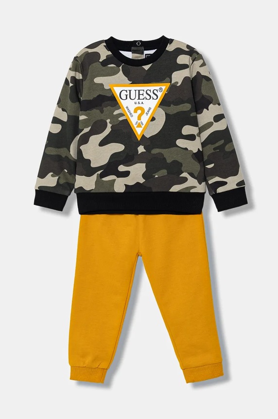 Хлопковый костюм для младенцев Guess 2 шт узор зелёный I5BG00.KAD74.9BYA