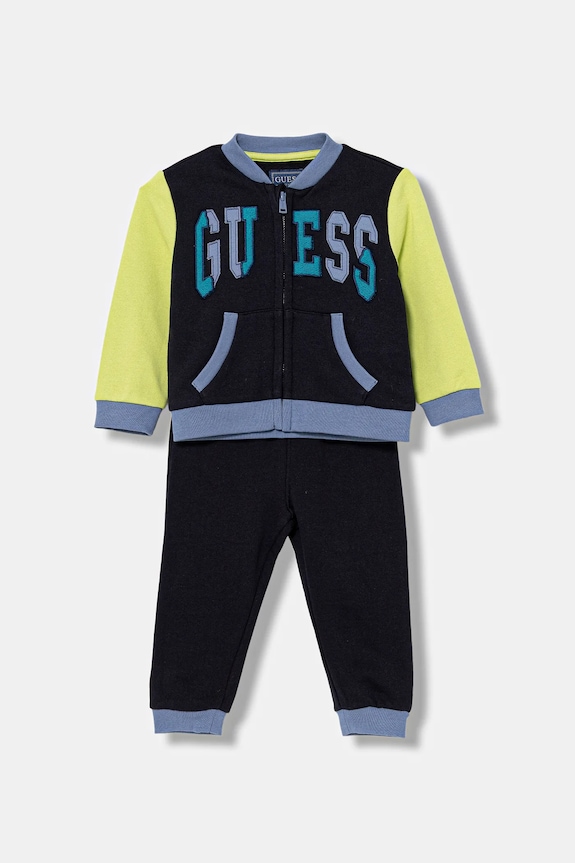 Pamučna trenirka za bebe Guess 2-pack Planet friendly mornarsko plava I5BG11.KAD74.9BYA