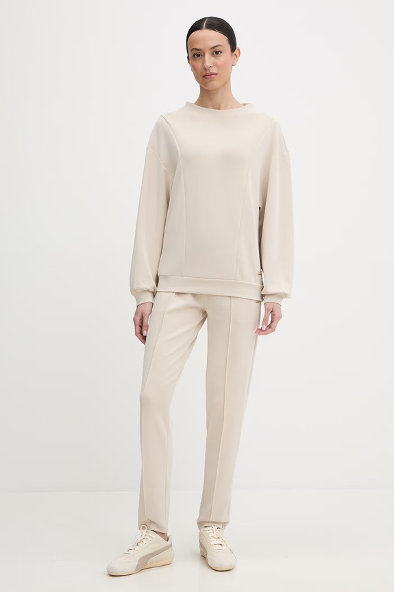 EA7 Emporio Armani tuta da ginnastica maglia beige AF12643.7W000194