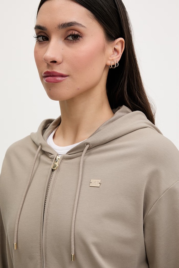 EA7 Emporio Armani φόρμα γυναικεία βαμβακερή με ελαστάν AF13135.7W000464 μπεζ