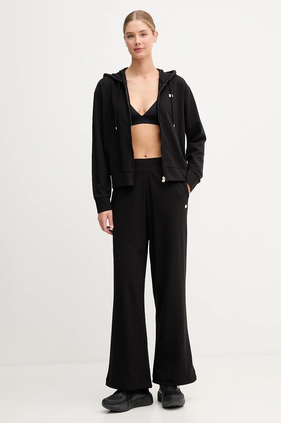 EA7 Emporio Armani tepláková souprava dámská bavlněná s elastanem pletenina černá AF13135.7W000464