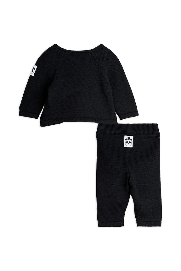 Mini Rodini baba pamut melegítő Fine knit 2564011299 fekete AW25