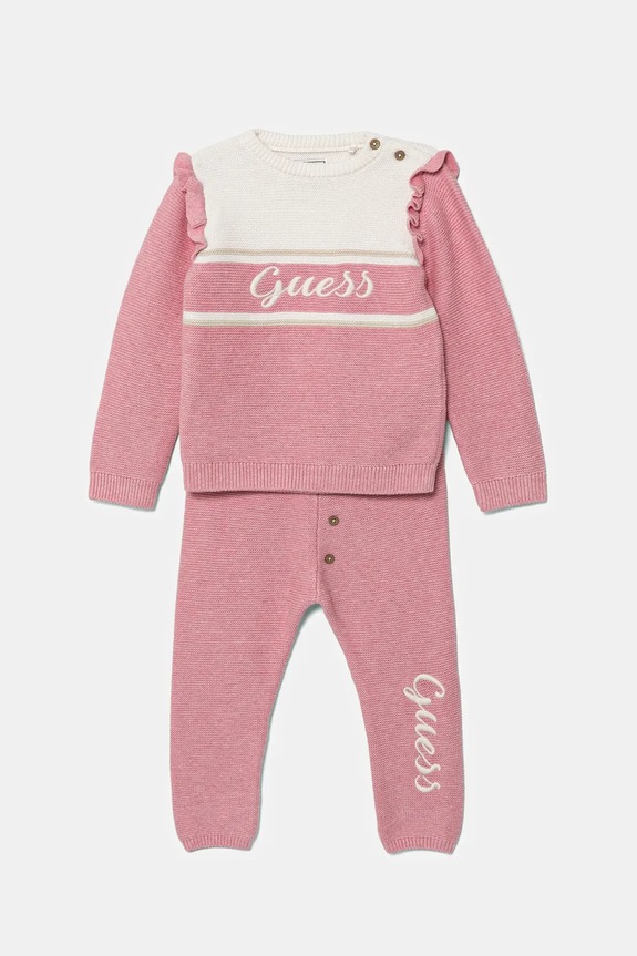 Guess completo in cotone neonato/a maglia rosa A5YG13.Z3FK1.9BYA