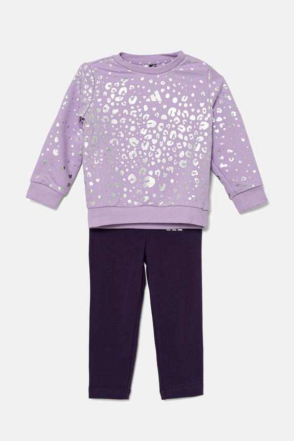 Βρεφική φόρμα adidas στάμπα μωβ JW2434