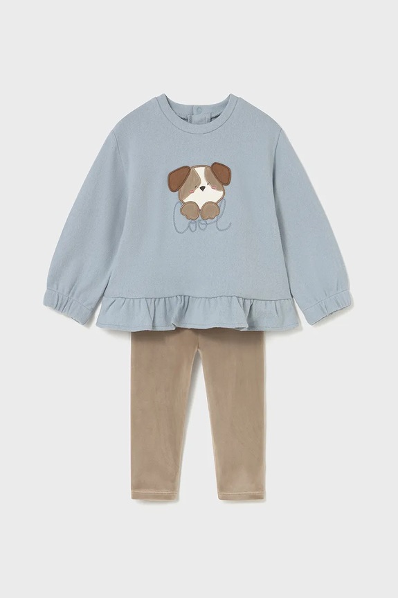 Mayoral compleu bebe bumbac albastru 2738.4A.Baby.9BYA