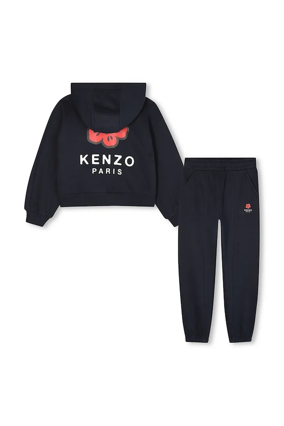 Detská bavlnená tepláková súprava Kenzo Kids bavlna tmavomodrá K61503.114.150