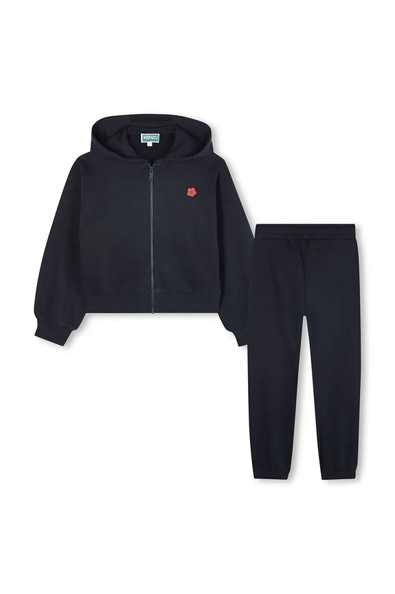 Detská bavlnená tepláková súprava Kenzo Kids K61503.114.150 tmavomodrá AW25