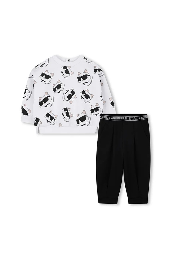 Karl Lagerfeld dres niemowlęcy wzorzyste biały Z30656.67.81