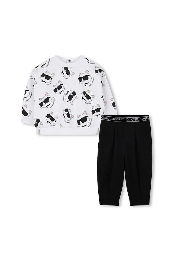 Karl Lagerfeld dres niemowlęcy wzorzyste biały Z30656.67.81