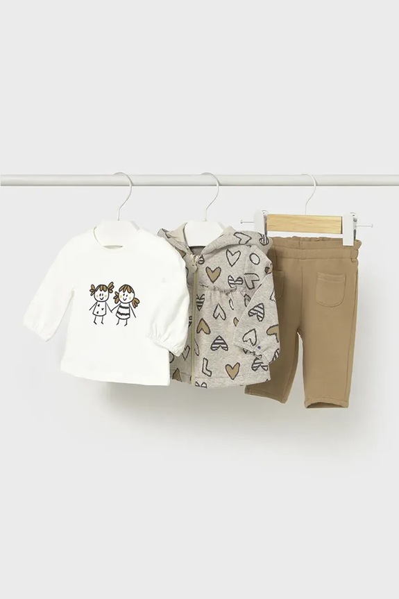 Mayoral Newborn dres niemowlęcy dzianina brązowy 2633.2P.Newborn.9BYA
