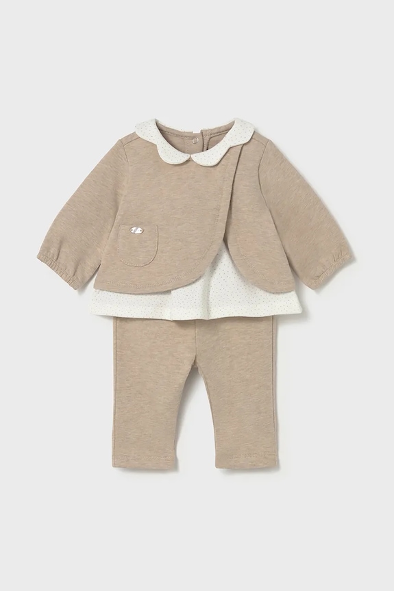 Mayoral Newborn komplet niemowlęcy 2-pack z elastanem beżowy 2707.2B.Newborn.9BYA